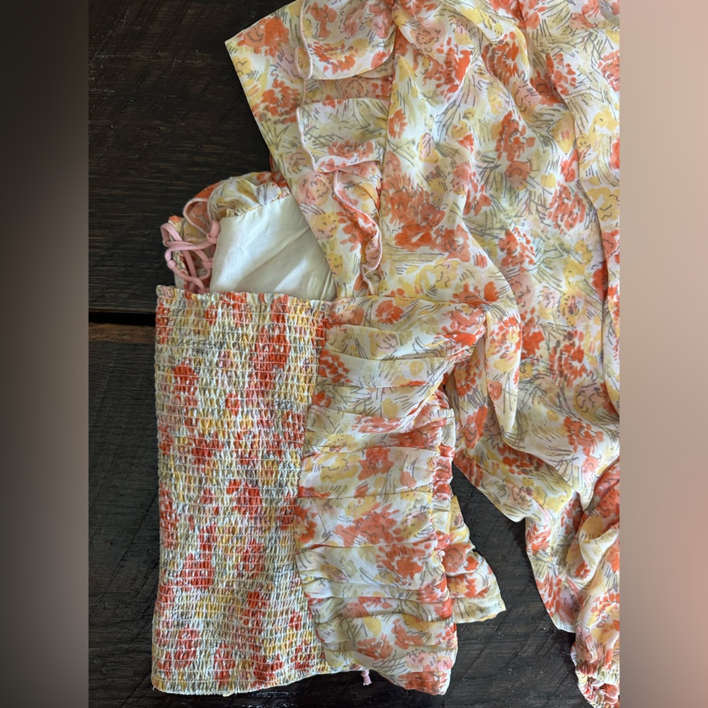 Free People Floral Mabel Blouse - Picture 8 of 9